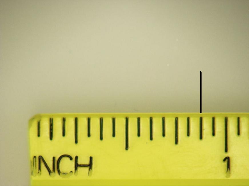 what does an eighth of an inch look like