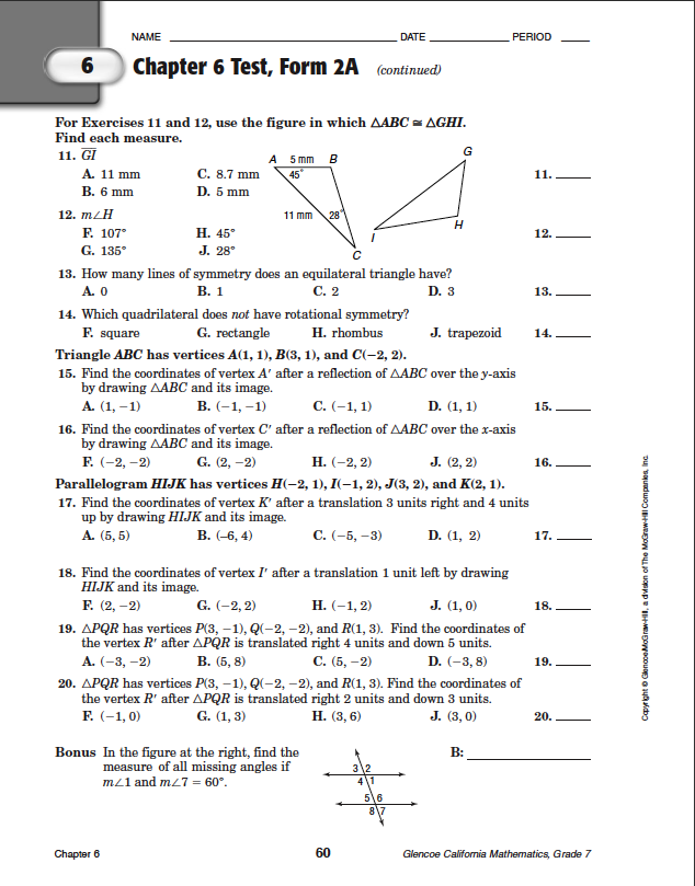 glencoe-geometry-chapter-1-practice-test-answers-glencoe-math-algebra-1-workbook-answers-with